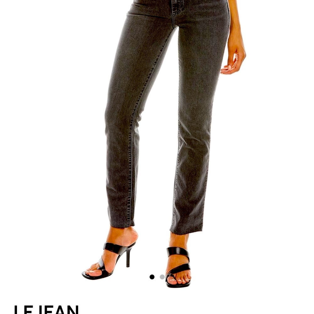 Le Jean Women's Charcoal Straight Leg Jeans